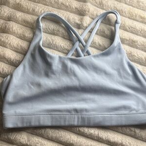 Athleta Light Blue Cross-Back Sports Bra